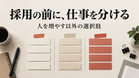 採用の前に、仕事を分ける